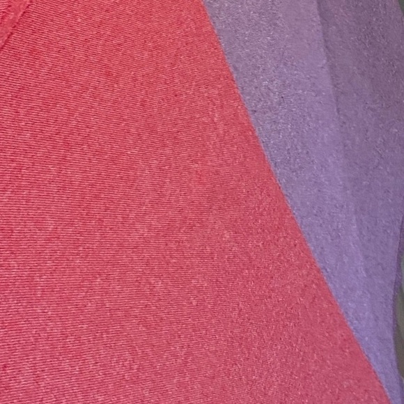 Loom Weave Color Block Travel Blanket Organic Cotton Red + Purple Hand Crafted - Picture 5 of 7